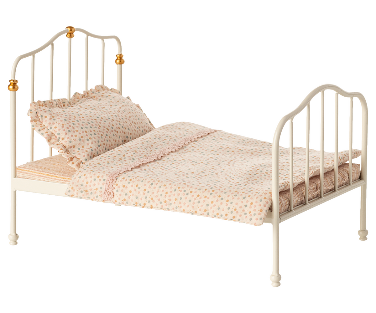 Vintage Bett, Maus - Cremefarben