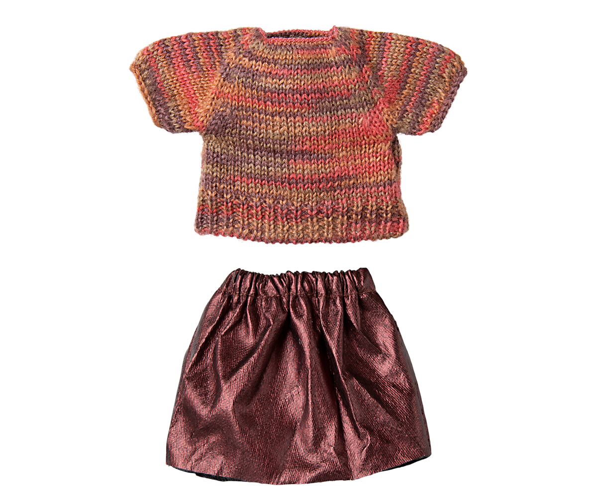 Rock und Strickbluse, Mama Maus
